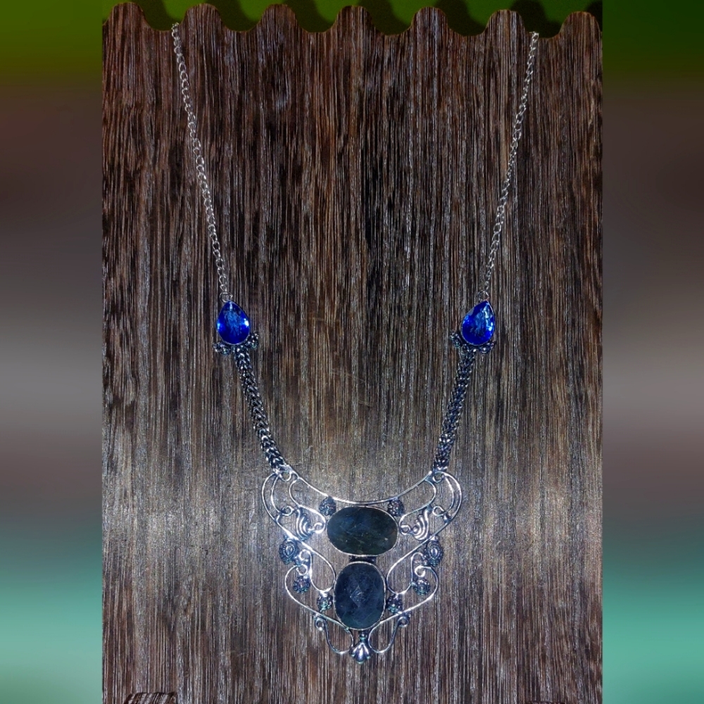 Faceted Labradorite Gemstone Necklace